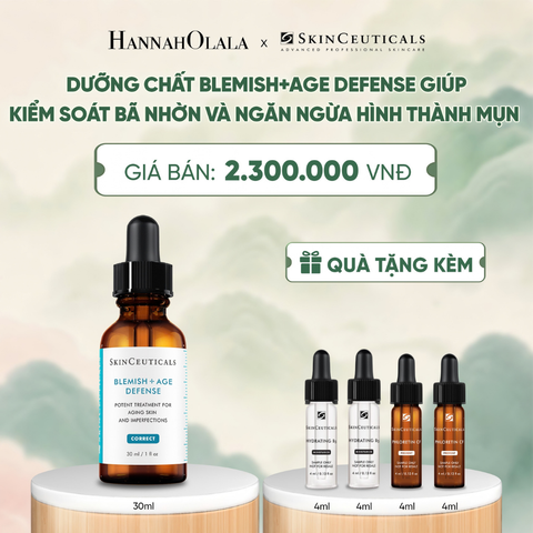  DƯỠNG CHẤT SKIN CEUTICALS BLEMISH+AGE DEFENSE GIÚP KIỂM SOÁT BÃ NHỜN VÀ NGĂN NGỪA HÌNH THÀNH MỤN 30ML - A1160 