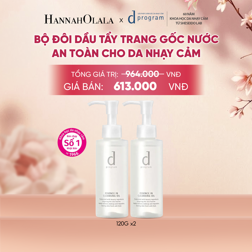 BỘ ĐÔI DẦU TẨY TRANG DƯỠNG DA DPROGRAM ESSENCE IN CLEANSING OIL 120ML - DEAL 6 - A1719 