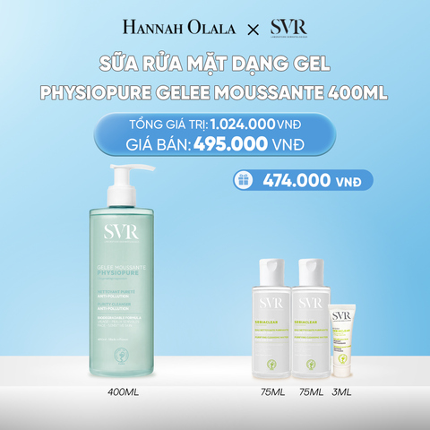  DEAL 06: SỮA RỬA MẶT DẠNG GEL CHO DA NHẠY CẢM SVR PHYSIOPURE GELEE MOUSSANTE 400ML 