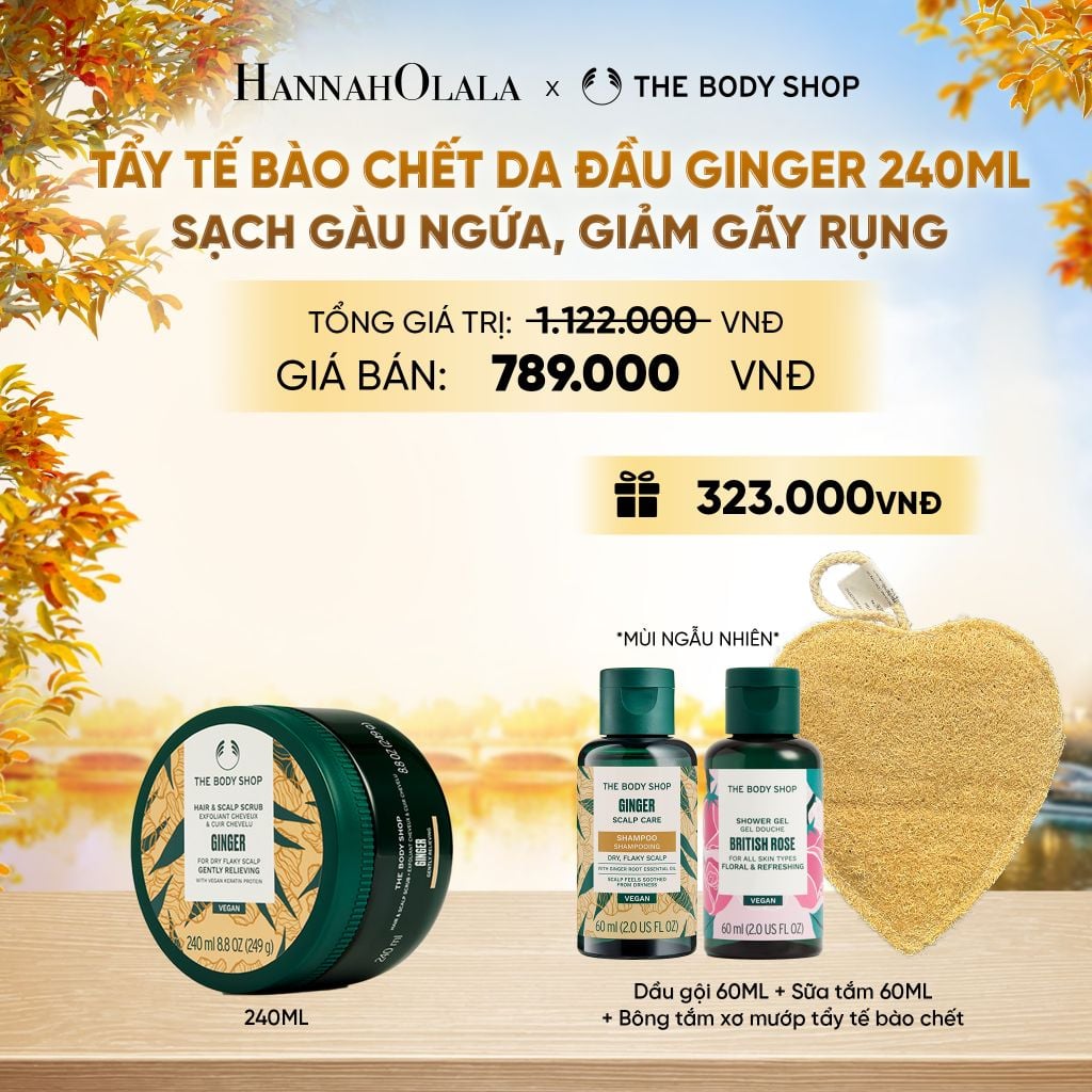  TẨY TẾ BÀO CHẾT DA ĐẦU ĐÁNH BAY GÀU NGỨA GINGER HAIR SCRUB 240ML - E722 
