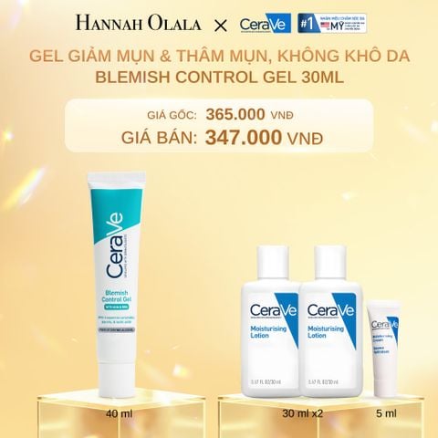  DEAL 6: GEL GIÚP GIẢM MỤN KHÔNG KHÔ DA CẢI THIỆN MỜ THÂM, THU NHỎ LỖ CHÂN LÔNG CERAVE BLEMISH CONTROL GEL 40ML 