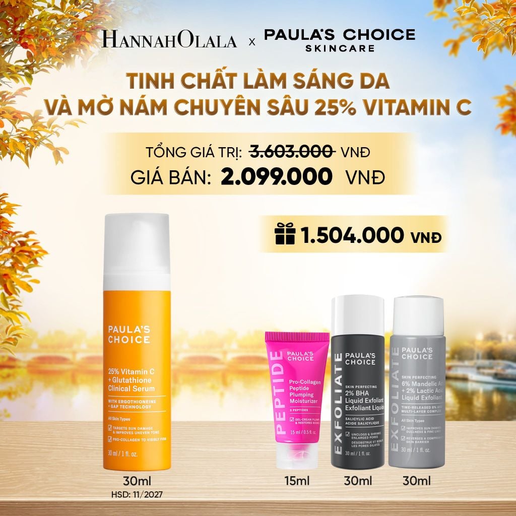  TINH CHẤT LÀM SÁNG DA VÀ MỜ NÁM CHUYÊN SÂU VỚI 25% VITAMIN C 30ML (HSD: 11/2027) - DEAL 6 - E28 