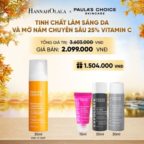  TINH CHẤT LÀM SÁNG DA VÀ MỜ NÁM CHUYÊN SÂU VỚI 25% VITAMIN C 30ML (HSD: 11/2027) - DEAL 6 - E28 
