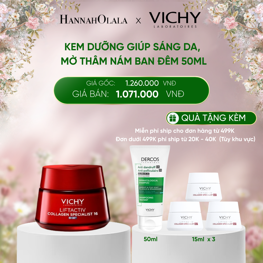  DEAL 6 KEM DƯỠNG GIÚP SÁNG DA, MỜ THÂM NÁM BAN ĐÊM LIFTACTIV COLLAGEN SPECIALIST NIGHT 50ML 