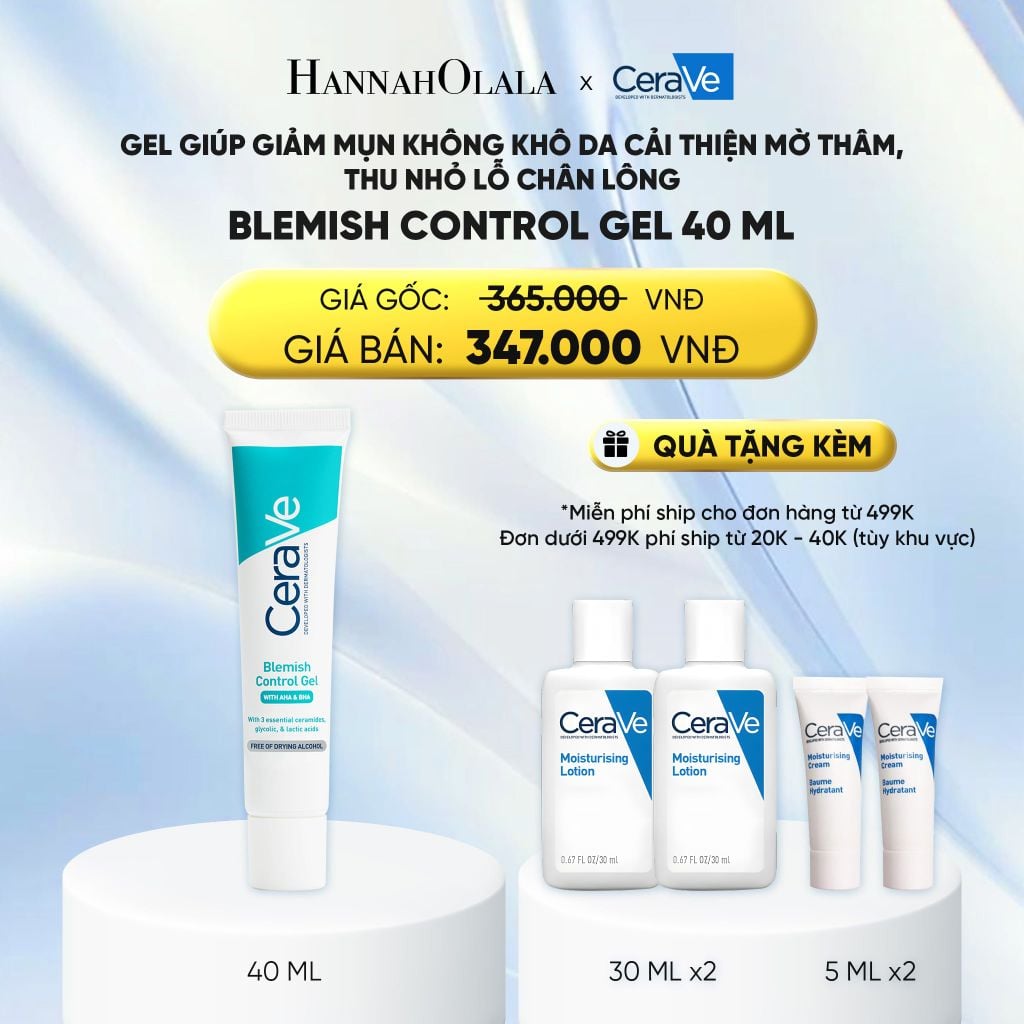  DEAL 5 GEL GIẢM MỤN KHÔNG KHÔ DA CERAVE BLEMISH CONTROL GEL 40ML 