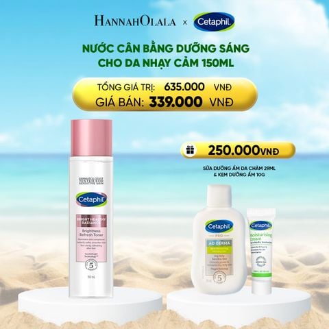  DEAL 6: NƯỚC CÂN BẰNG LÀM SÁNG DỊU LÀNH CHO DA NHẠY CẢM CETAPHIL BRIGHT HEALTHY RADIANCE TONER 150ML 