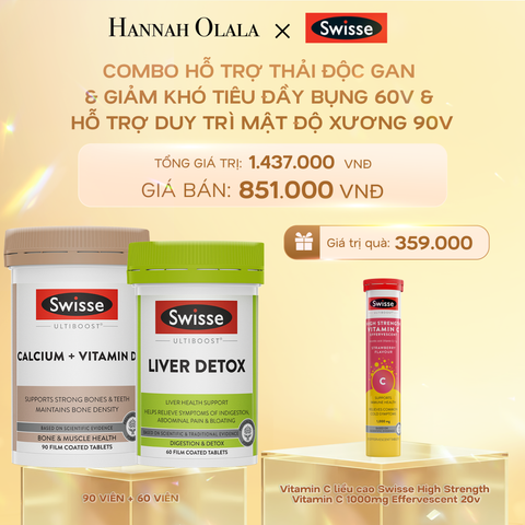  DEAL 6: COMBO HỖ TRỢ THẢI ĐỘC GAN & GIẢM KHÓ TIÊU ĐẦY BỤNG 60V & HỖ TRỢ DUY TRÌ MẬT ĐỘ XƯƠNG 90V 