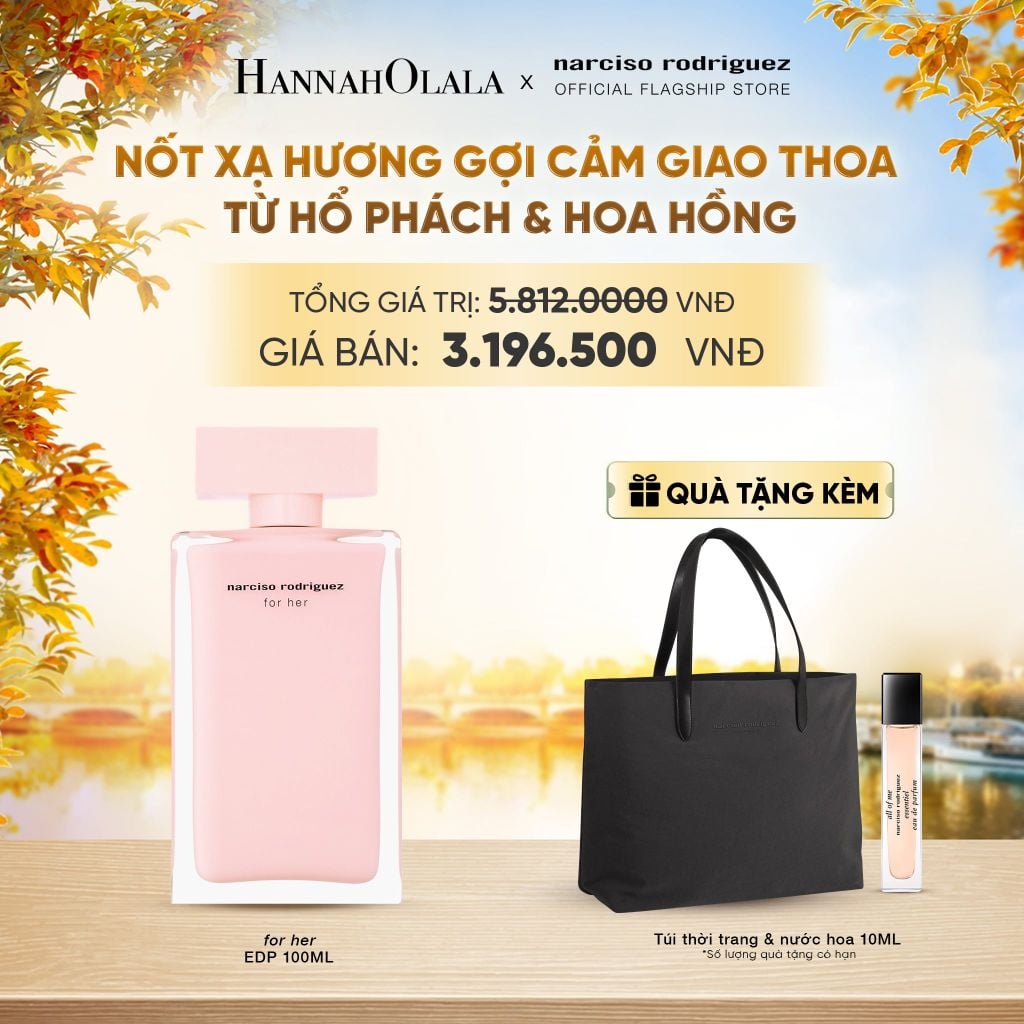  NƯỚC HOA NỮ NARCISO RODRIGUEZ FOR HER EAU DE PARFUM 100ML - DEAL 6 - E461 