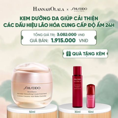  KEM DƯỠNG DA GIÚP CHỐNG LÃO HÓA GIÀU ẨM SHISEIDO BENEFIANCE WRINKLE SMOOTHING CREAM ENRICHED 50ML - DEAL 06 - A1324 