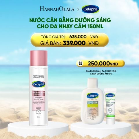  A1443_DEAL 6: NƯỚC CÂN BẰNG LÀM SÁNG DỊU LÀNH CHO DA NHẠY CẢM CETAPHIL BRIGHT HEALTHY RADIANCE TONER 150ML 