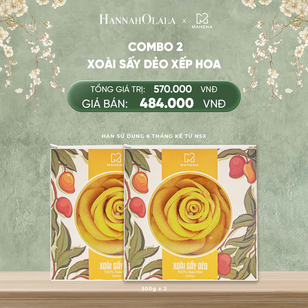  DEAL 6: COMBO 2 XOÀI XẾP HOA 500G 