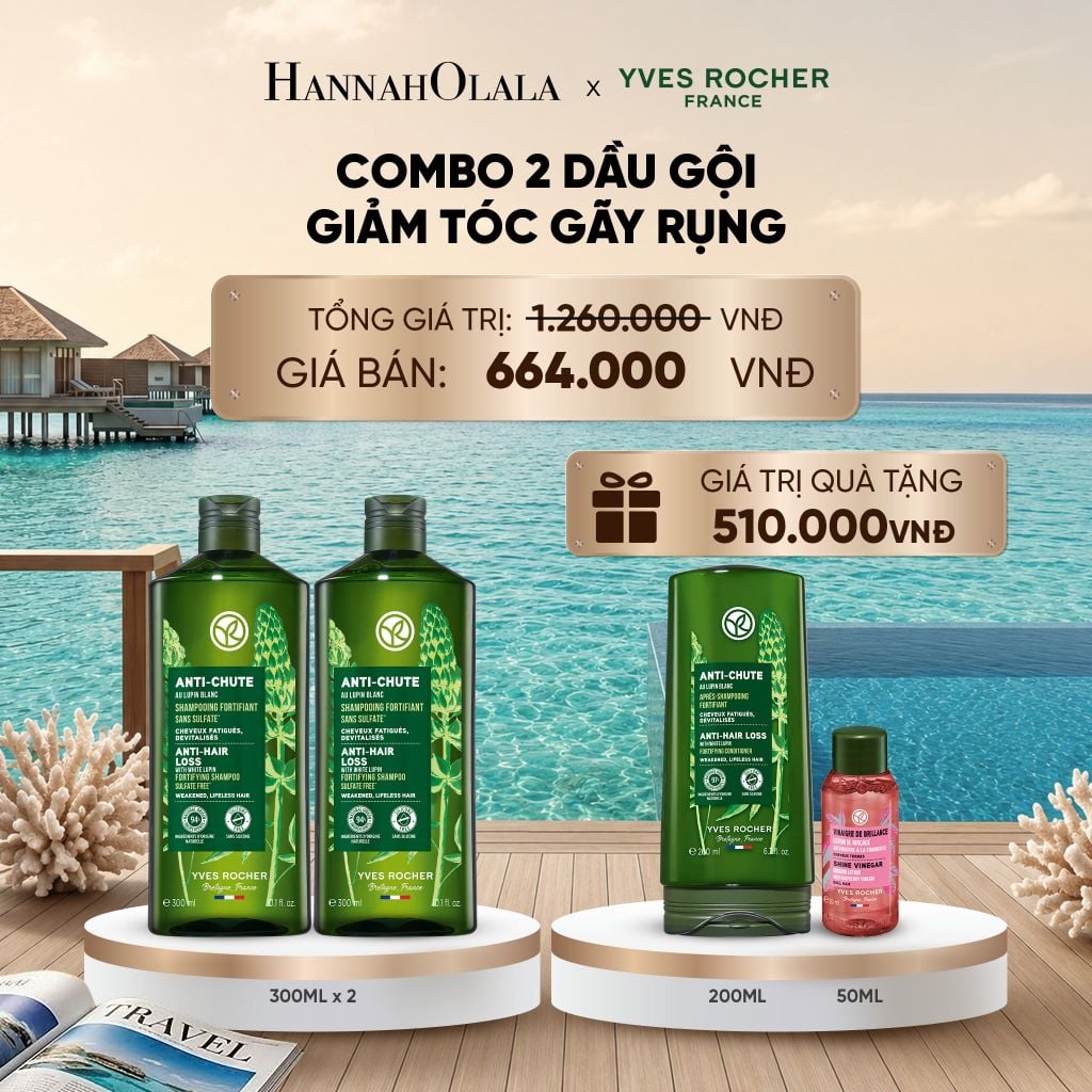  COMBO 2 DẦU GỘI GIẢM TÓC GÃY RỤNG TẶNG DẦU XẢ + MINI GIẤM XẢ TÓC BÓNG MƯỢT_ D546 