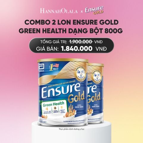  COMBO 2 LON ENSURE GOLD GREEN HEALTH DẠNG BỘT 800G DEAL : _A1618 