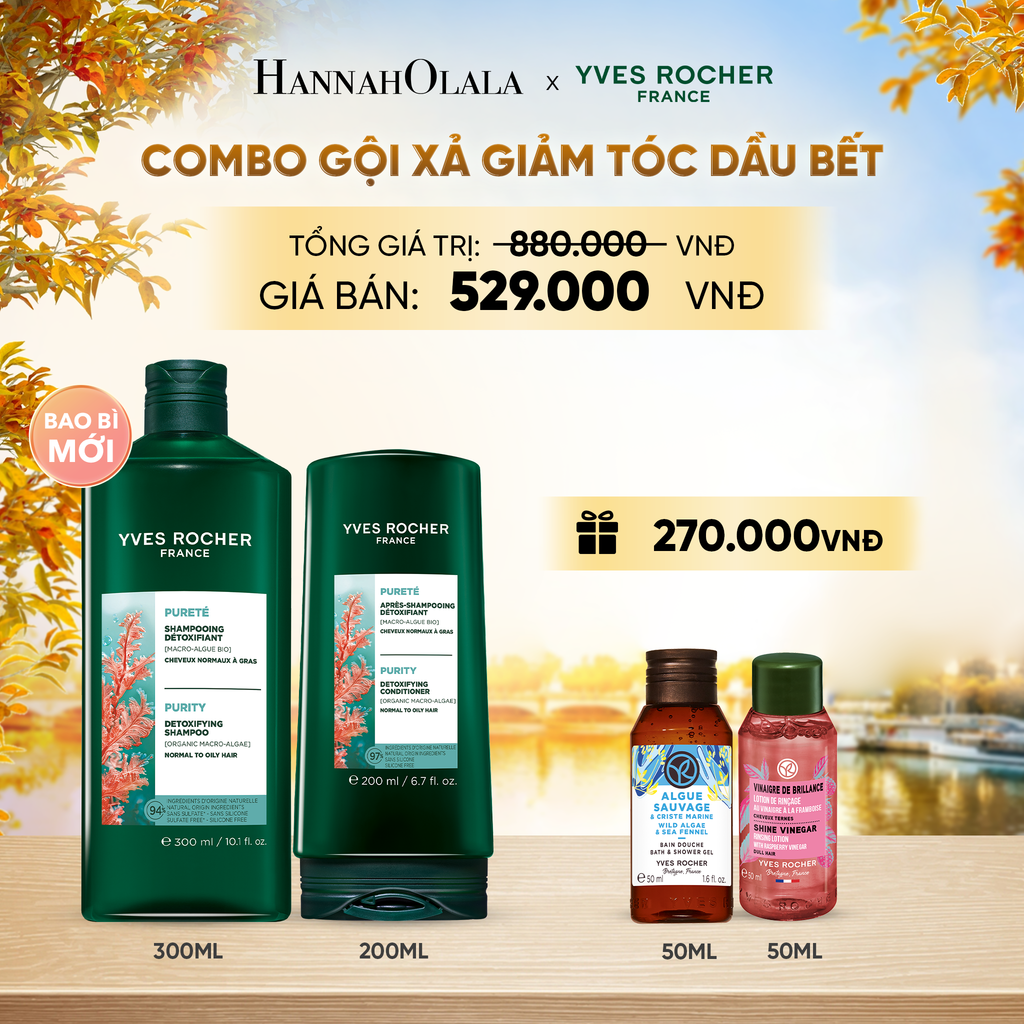  COMBO GỘI XẢ GIẢM TÓC DẦU BẾT TẶNG MINI SỮA TẮM + GIẤM XẢ TÓC BÓNG MƯỢT - E731 