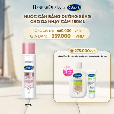  NƯỚC CÂN BẰNG LÀM SÁNG DỊU LÀNH CHO DA NHẠY CẢM CETAPHIL BRIGHT HEALTHY RADIANCE TONER 150ML DEAL 6: 