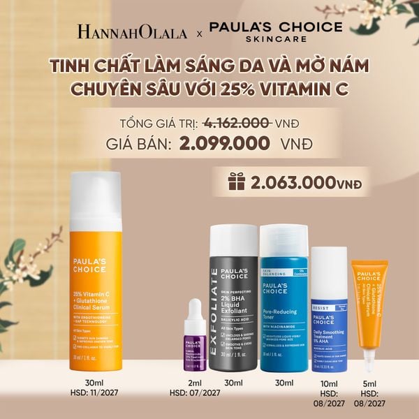  TINH CHẤT LÀM SÁNG DA VÀ MỜ NÁM CHUYÊN SÂU VỚI 25% VITAMIN C + GLUTATHIONE CLINICAL SERUM 30ML - HSD: 11/2027 - DEAL 6 - A1872 