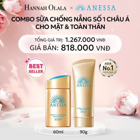  E399: DEAL 6: (1.10 - 4.10) COMBO SỮA CHỐNG NẮNG & GEL CHỐNG NẮNG BẢO VỆ HOÀN HẢO CHO MẶT - TOÀN THÂN ANESSA GOLD MILK 60ML + GOLD GEL 90G 
