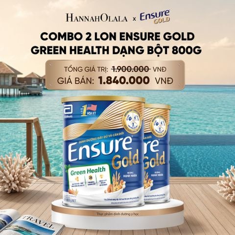  COMBO 2 LON ENSURE GOLD GREEN HEALTH DẠNG BỘT 800G DEAL :_ D2162 
