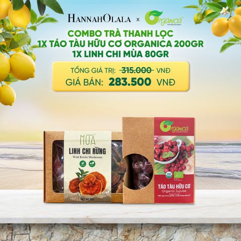  COMBO TRÀ THANH LỌC: 1 X TÁO TÀU HỮU CƠ ORGANICA 200GR + 1 X LINH CHI MÙA 80GR - DEAL 6 