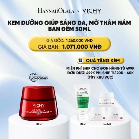  KEM DƯỠNG GIÚP SÁNG DA, MỜ THÂM NÁM BAN ĐÊM LIFTACTIV COLLAGEN SPECIALIST NIGHT 50ML - DEAL 6 : 