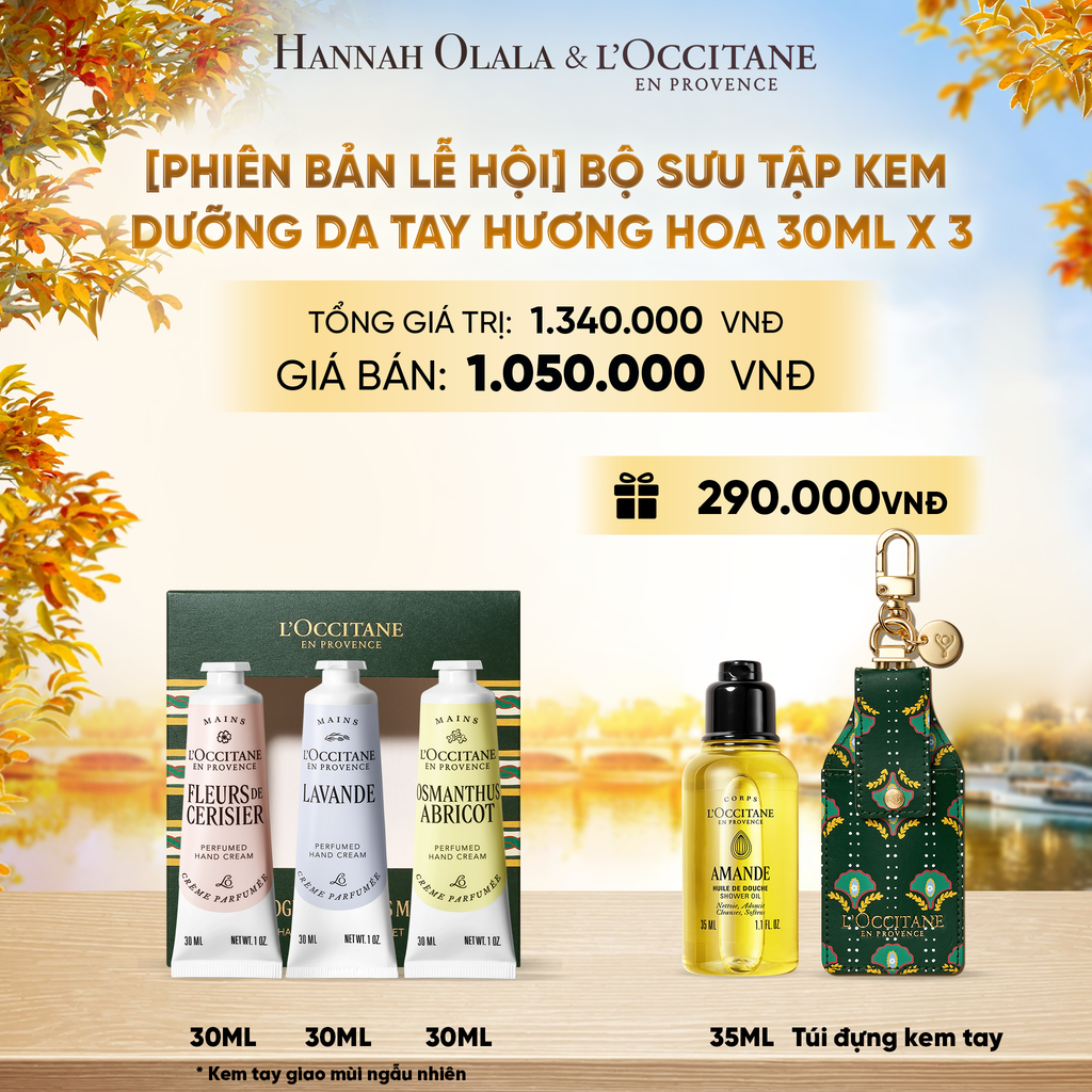  [PHIÊN BẢN LỄ HỘI] BỘ SƯU TẬP KEM DƯỠNG DA TAY HƯƠNG HOA 30ML x 3 - E1216 
