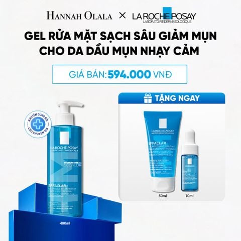  GEL RỬA MẶT SẠCH SÂU GIẢM MỤN CHO DA DẦU MỤN NHẠY CẢM LA ROCHE-POSAY EFFACLAR FOAMING GEL 400ML - B53 