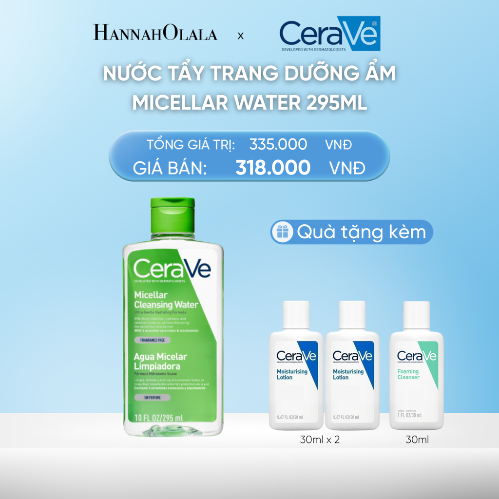  DEAL 6 NƯỚC TẨY TRANG DƯỠNG ẨM MICELLAR WATER 295ML 
