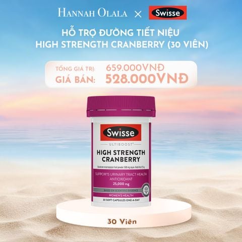  C901_DEAL 6: VIÊN UỐNG HỖ TRỢ ĐƯỜNG TIẾT NIỆU SWISSE ULTIBOOST HIGH STRENGTH CRANBERRY (30 VIÊN NANG) 