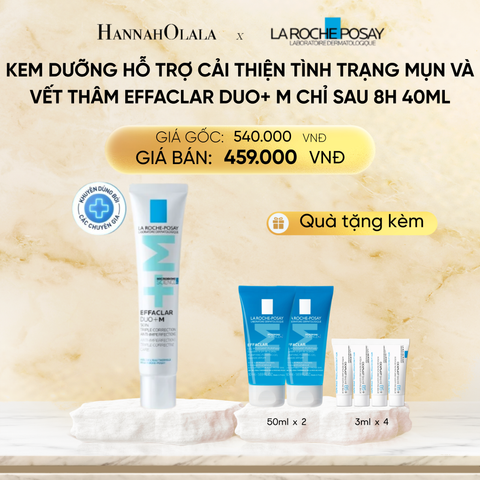 DEAL 6: KEM DƯỠNG HỖ TRỢ CẢI THIỆN TÌNH TRẠNG MỤN VÀ VẾT THÂM EFFACLAR DUO+ M CHỈ SAU 8H 40ML 