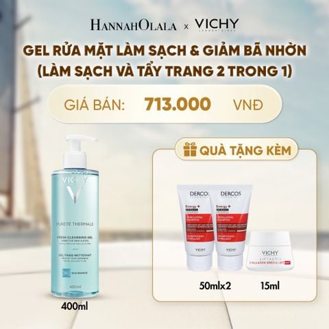  [MỚI] GEL RỬA MẶT LÀM SẠCH & GIẢM BÃ NHỜN (LÀM SẠCH VÀ TẨY TRANG 2 TRONG 1) 400ML 