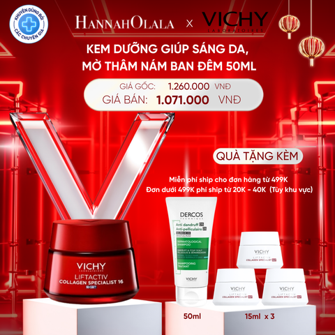  D33: DEAL 6 KEM DƯỠNG GIÚP SÁNG DA, MỜ THÂM NÁM BAN ĐÊM LIFTACTIV COLLAGEN SPECIALIST NIGHT 50ML 