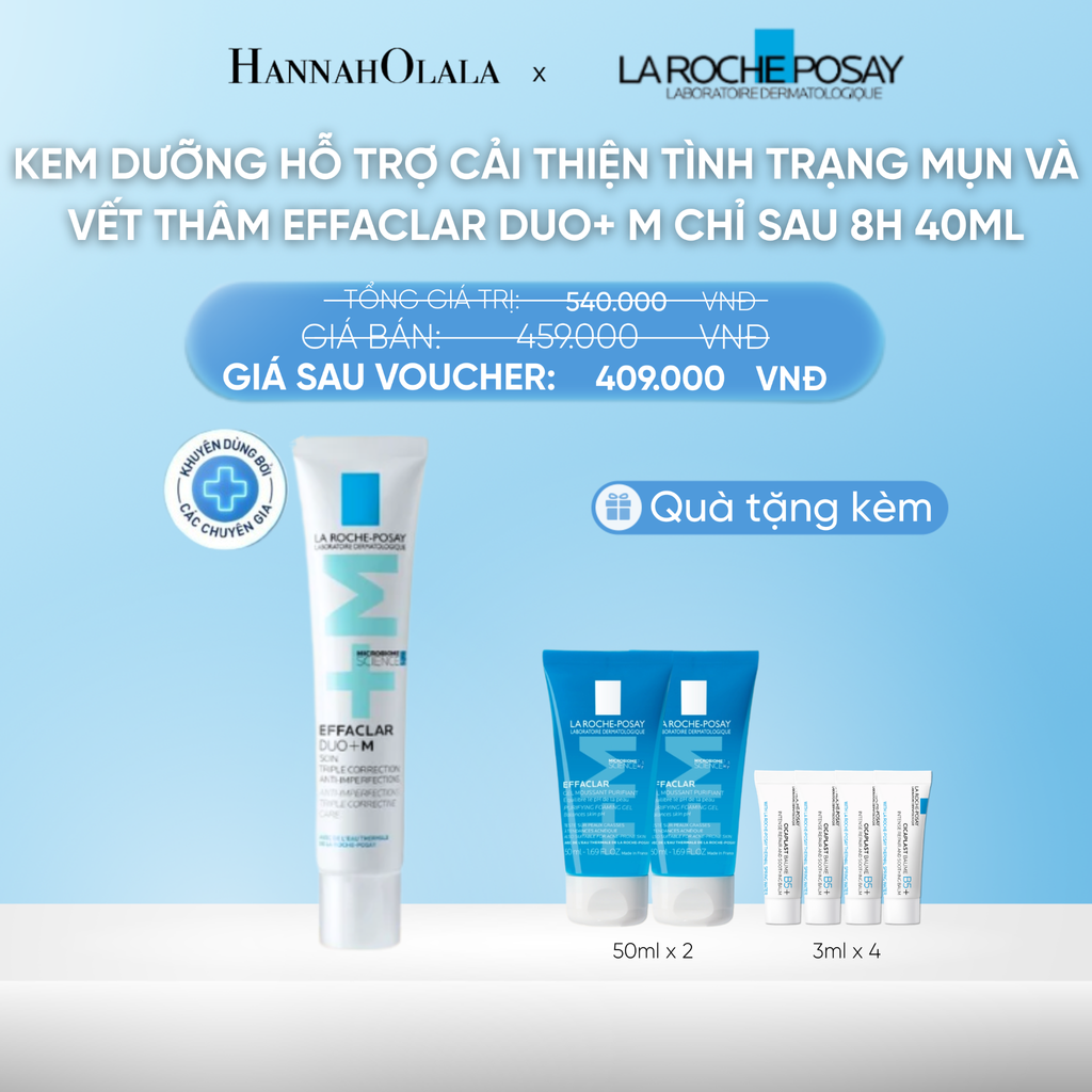  [GIAO HÀNG TỪ 05.01] DEAL 6: KEM DƯỠNG HỖ TRỢ CẢI THIỆN TÌNH TRẠNG MỤN VÀ VẾT THÂM EFFACLAR DUO+ M CHỈ SAU 8H 40ML 