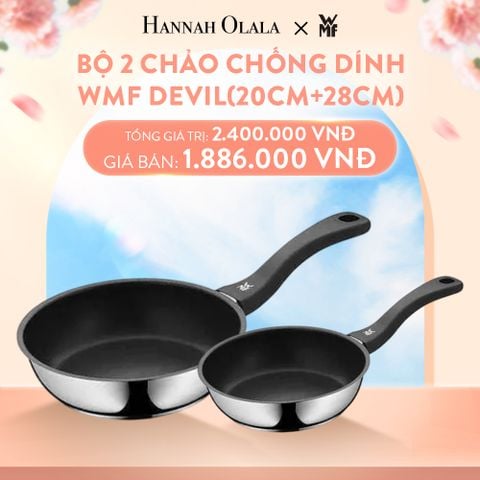  A938_DEAL 6: BỘ 2 CHẢO CHỐNG DÍNH WMF DEVIL(20CM+28CM) 