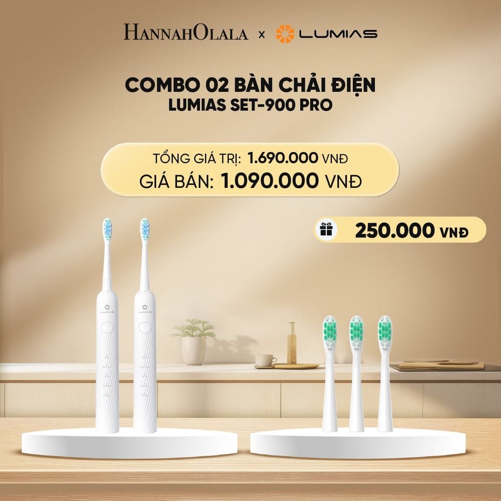  DEAL 6: BÀN CHẢI ĐIỆN LUMIAS SET-900 PRO 