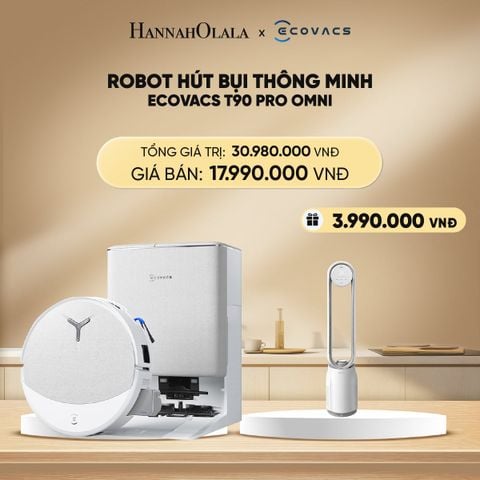  DEAL 6: ROBOT HÚT BỤI THÔNG MINH ECOVACS T90 PRO OMNI | Ưu đãi mở bán 24/01–28/02 | Giao hàng từ 05/02 