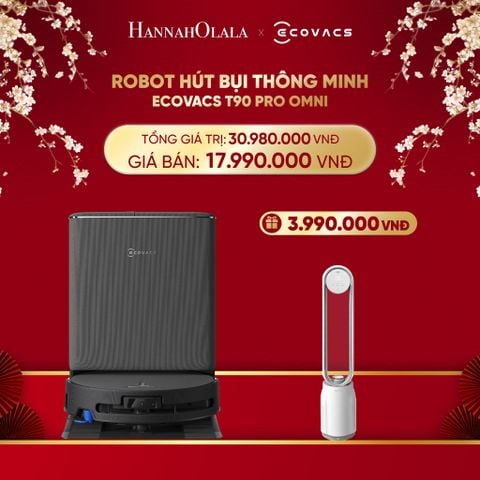  DEAL 6: ROBOT HÚT BỤI THÔNG MINH ECOVACS T90 PRO OMNI | Ưu đãi mở bán 24/01–28/02 
