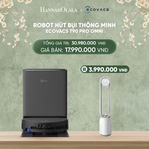  DEAL 6: ROBOT HÚT BỤI THÔNG MINH ECOVACS T90 PRO OMNI | Ưu đãi mở bán 24/01–28/02 | Giao hàng từ 05/02 