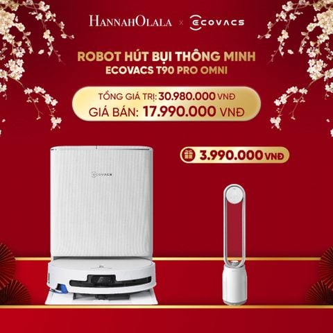  DEAL 6: ROBOT HÚT BỤI THÔNG MINH ECOVACS T90 PRO OMNI | Ưu đãi mở bán 24/01–28/02 