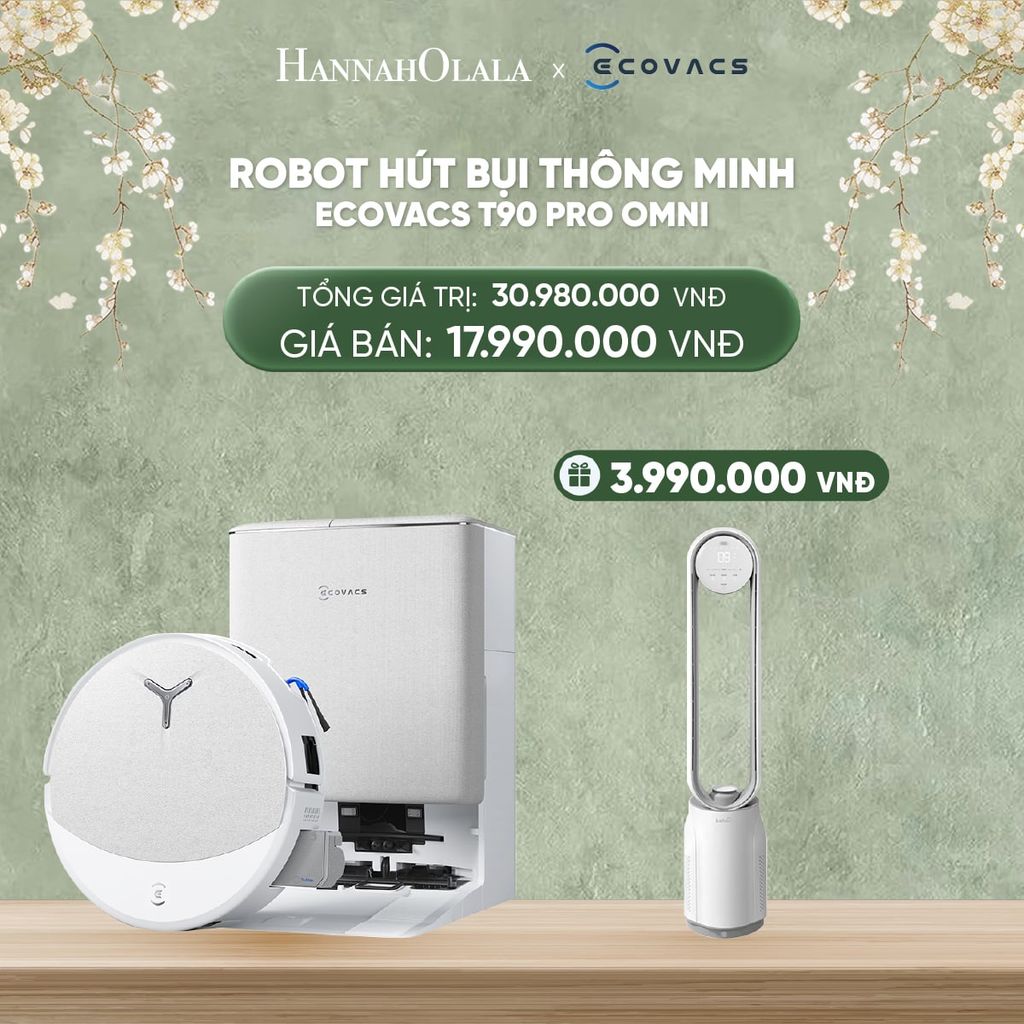  DEAL 6: ROBOT HÚT BỤI THÔNG MINH ECOVACS T90 PRO OMNI | Ưu đãi mở bán 24/01–28/02 | Giao hàng từ 05/02 