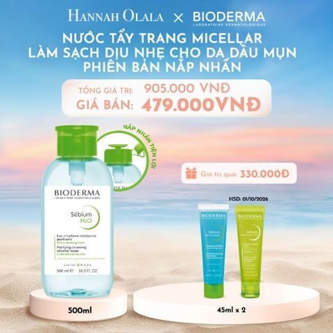  C1_DEAL 6: NƯỚC TẨY TRANG MICELLAR LÀM SẠCH CHO DA DẦU, MỤN (PHIÊN BẢN NẮP NHẤN) 