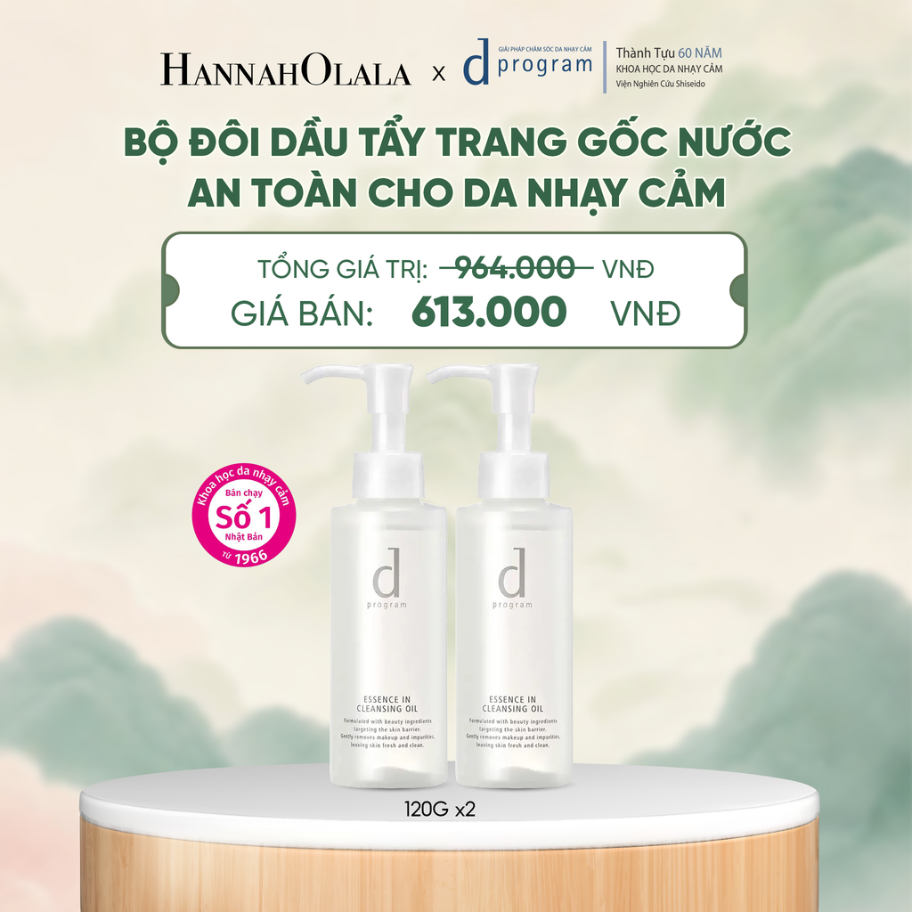  BỘ ĐÔI DẦU TẨY TRANG DƯỠNG DA DPROGRAM ESSENCE IN CLEANSING OIL 120ML - DEAL 6 - A1220 