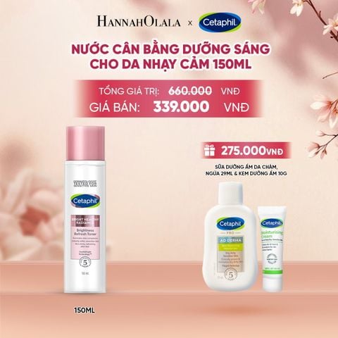  NƯỚC CÂN BẰNG LÀM SÁNG DỊU LÀNH CHO DA NHẠY CẢM CETAPHIL BRIGHT HEALTHY RADIANCE TONER 150ML DEAL 6: - A675 