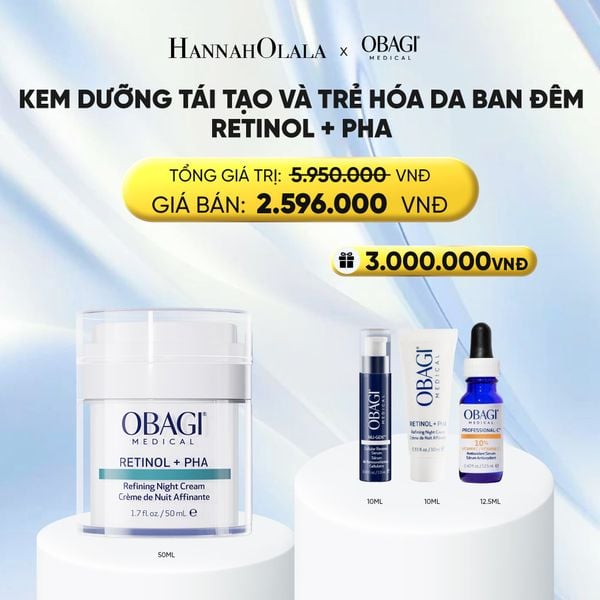  KEM DƯỠNG TÁI TẠO VÀ TRẺ HÓA DA BAN ĐÊM RETINOL + PHA 50ML - DEAL 06 