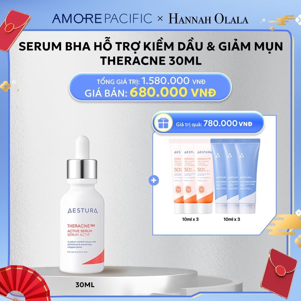  D6_DEAL 6: DƯỠNG CHẤT ZINC-BHA CẢI THIỆN 5 VẤN ĐỀ CỦA DA DẦU MỤN TRONG 7 NGÀY THERACNE365 ACTIVE SERUM 30ML 