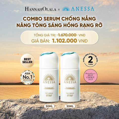  COMBO SERUM CHỐNG NẮNG DƯỠNG DA NÂNG TÔNG NGĂN NGỪA LÃO HÓA ANESSA DAY SERUM SPF50+ PA++++ 30MLX2 - DEAL 6 - B534 