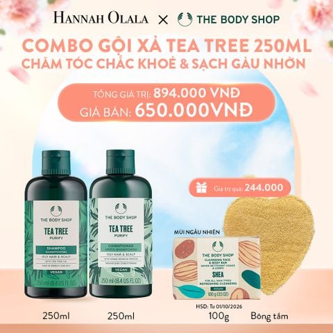  A872_DEAL 6: COMBO CHĂM TÓC CHẮC KHOẺ SẠCH GÀU NHỜN TEA TREE 250ML - SHAMPOO & CONDITIONER 