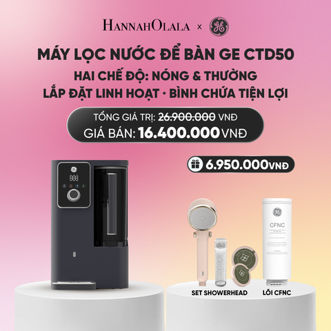  [FLASHSALE] MÁY LỌC NƯỚC ĐỂ BÀN GE CTD50 - HAI CHẾ ĐỘ: NÓNG & THƯỜNG · LẮP ĐẶT LINH HOẠT · BÌNH CHỨA TIỆN LỢI - DEAL 6_A1511 