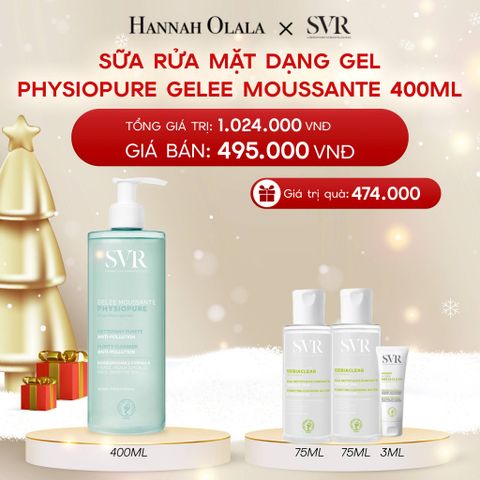  A941_DEAL 06: SỮA RỬA MẶT DẠNG GEL CHO DA NHẠY CẢM SVR PHYSIOPURE GELEE MOUSSANTE 400ML 