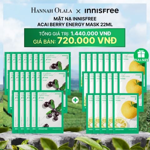  DEAL 6: 20 MẶT NẠ INNISFREE ACAI BERRY ENERGY MASK 22ML 