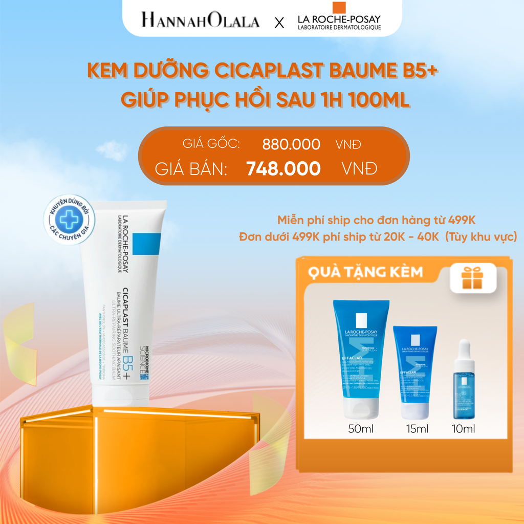  DEAL 6: KEM DƯỠNG CICAPLAST BAUME B5+ GIÚP PHỤC HỒI SAU 1H 100ML 